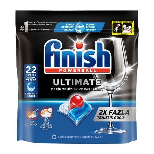 Finish Powerball Ultimate 22'li Derin Temizlik ve Parlaklık