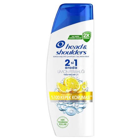 Head&Shoulders Limon Ferahlığı 2'si 1 Arada Kepeğe Karşı Etkili Şampuan+Saç Bakım Kremi 300ml